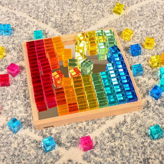 TickiT® Translucent Gem Cube Mirror Tray Set